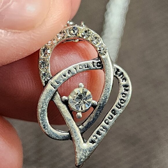 Amazon "I Love You To The Moon And Back" Pendant Necklace - Picture 2 of 16